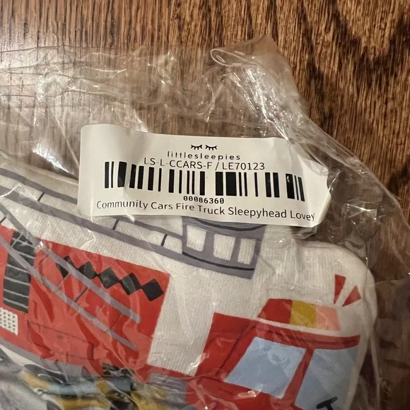 Little Sleepies Sleepyhead Lovey Firetruck - Picture 4 of 4